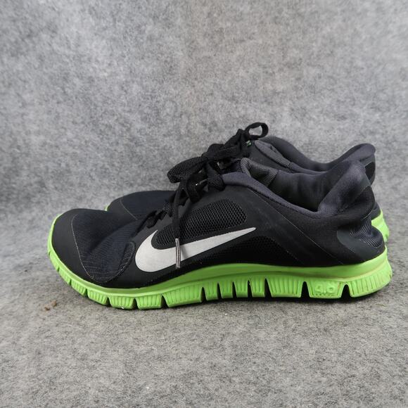 Nike Shoes Mens 8.5 Athletic Trainer Free 4.0 Running Active Sneaker Black Green - Picture 5 of 15